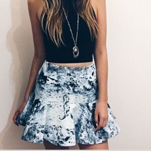 KEEPSAKE BETTER OFF ALONE SKIRT FROST PRINT